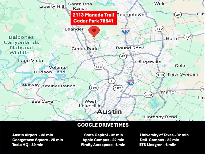 2113 Manada Trail Cedar Park, TX 78641