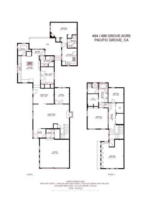 494 GROVE ACRE AVENUE Pacific Grove, CA 93950