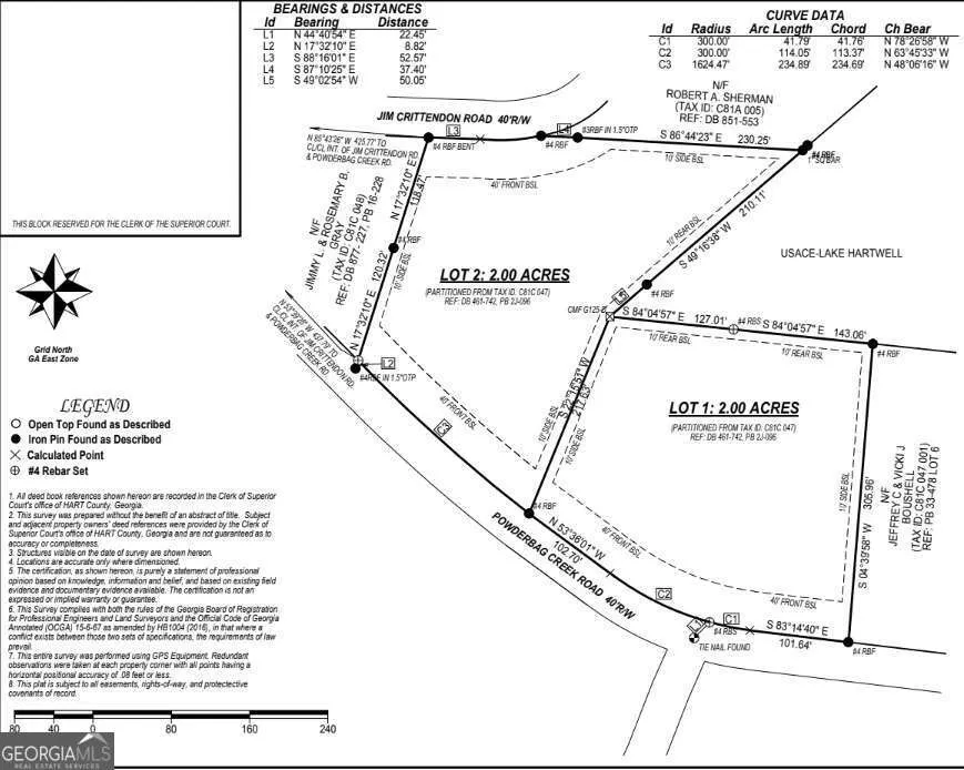 LOT1 Powderbag Creek RD Hartwell, GA 30643
