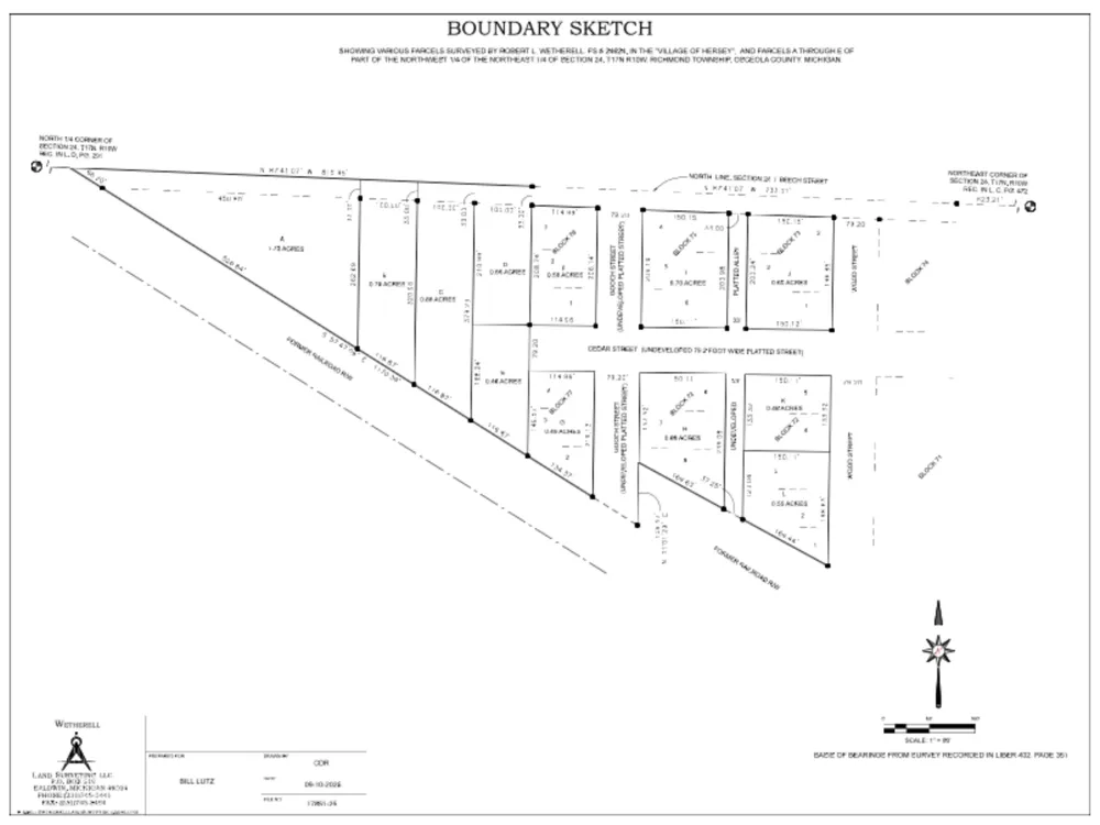 8.5 Acre V/L Three Mile Road #Parcels A-L Hersey, MI 49639