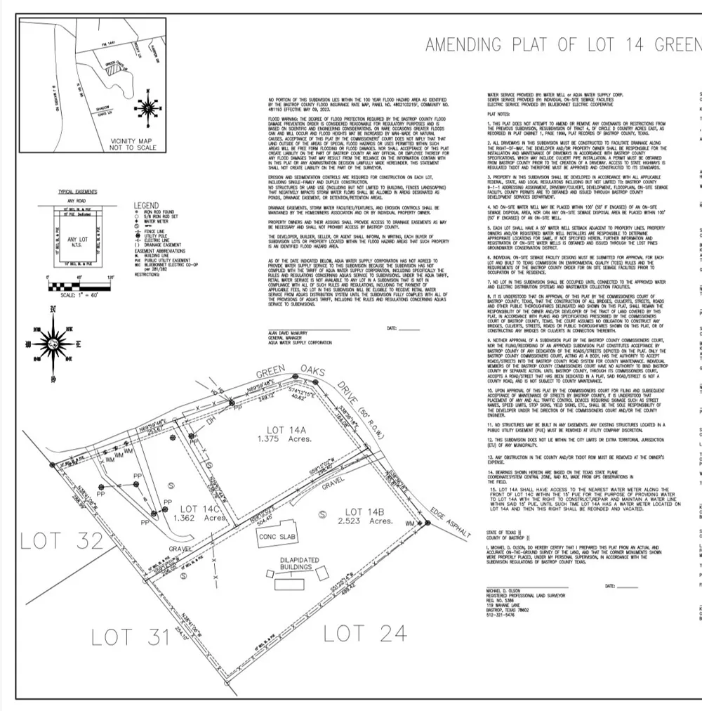 314 Green Oaks Drive #Lot# 14-A Bastrop, TX 78602