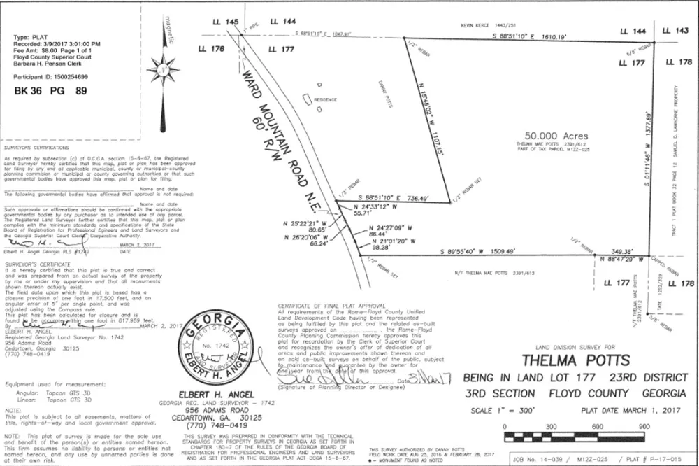 380 Ward Mountain RD Kingston, GA 30145