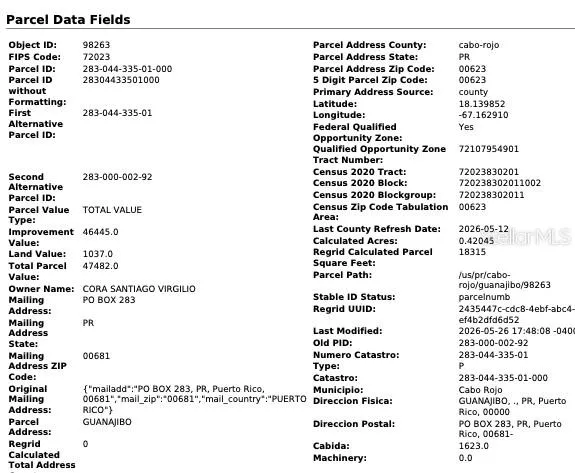 SR 100 k2h7 int Guanajibo PLAN BONITO ST Cabo Rojo, PR 00623