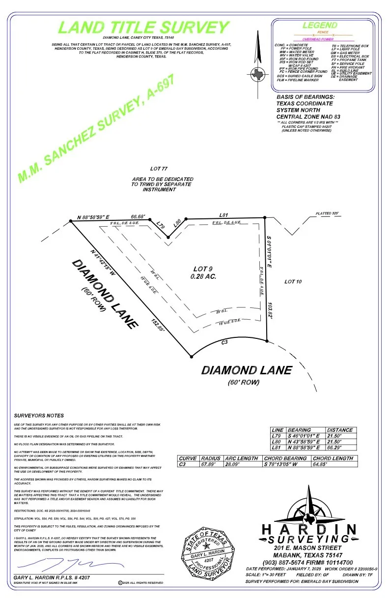Diamond Lane Caney City, TX 75148