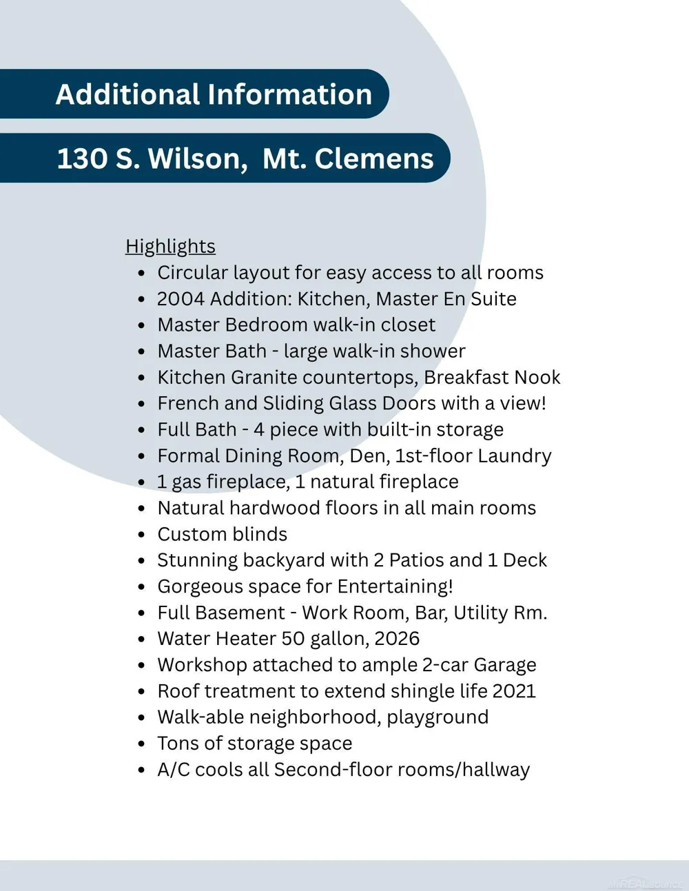 130 S Wilson Boulevard Mt Clemens City, MI 48043