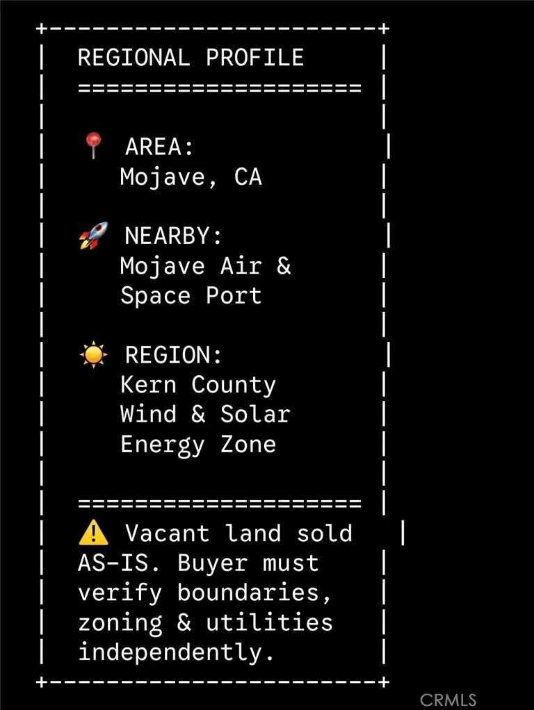Vacant Land Mojave, CA 93501