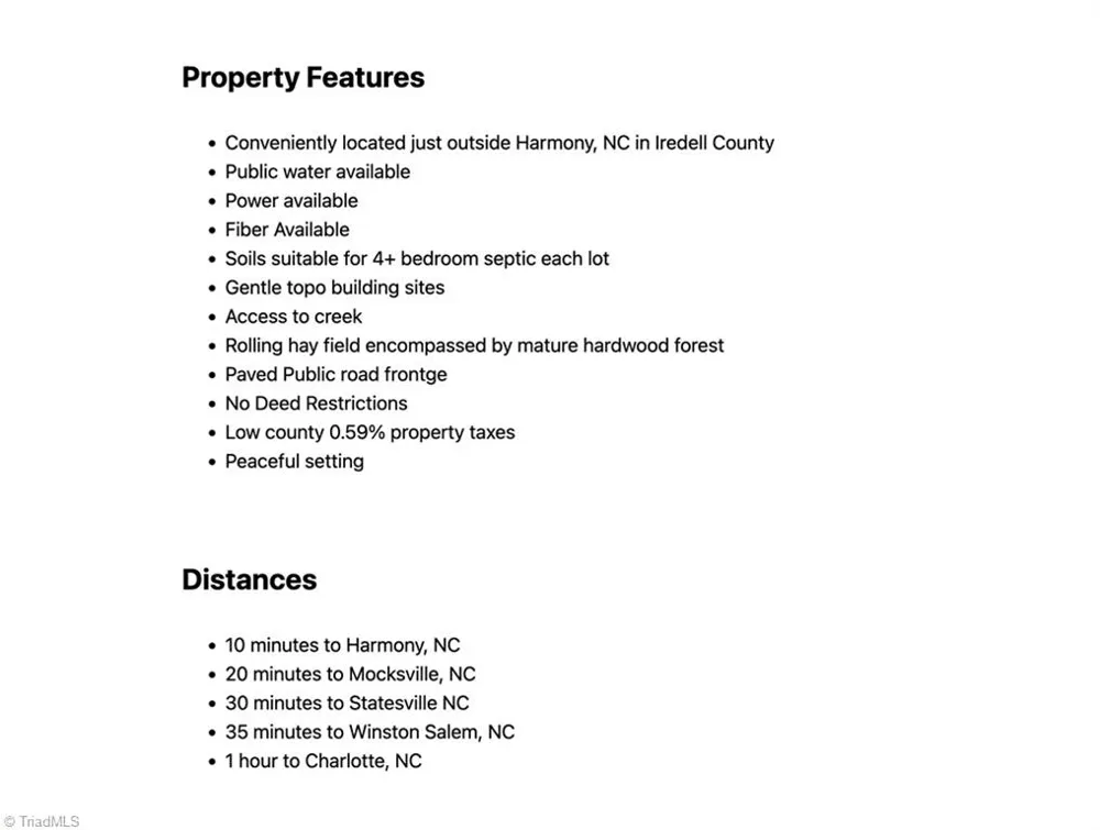 2 Powell Bridge Road Harmony, NC 28634