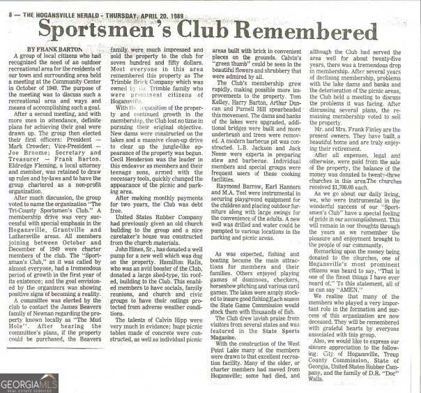 0 Sportsman Club Hogansville, GA 30230