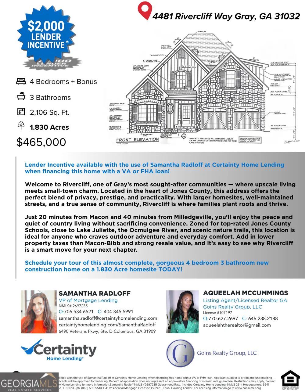 4481 Rivercliff WAY Gray, GA 31032