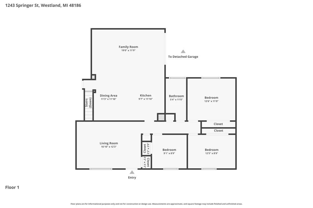 1243 Springer Street Westland, MI 48186
