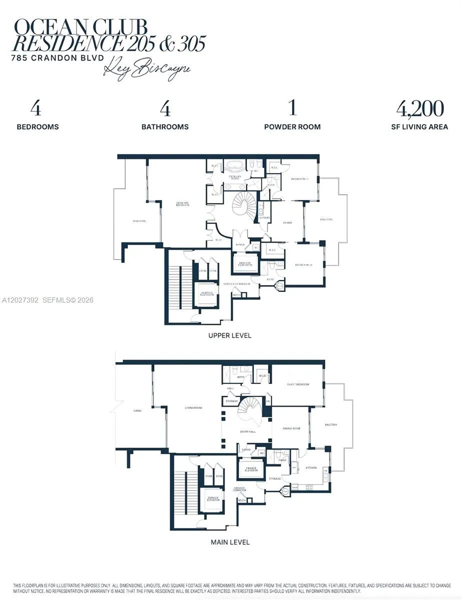 785 Crandon Blvd #205/305 Key Biscayne, FL 33149