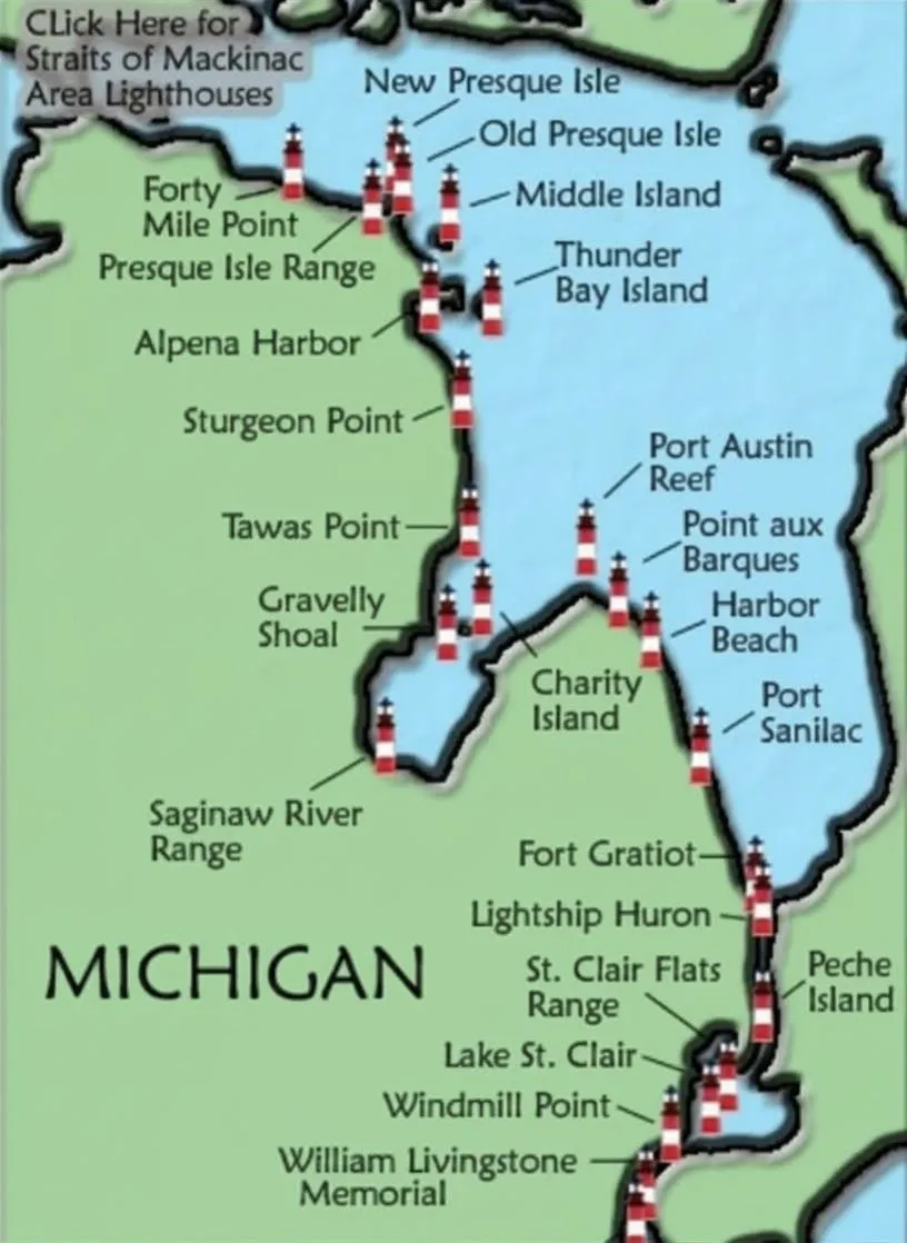 Gravelly Shoal Lighthouse Sims Township, MI 48703