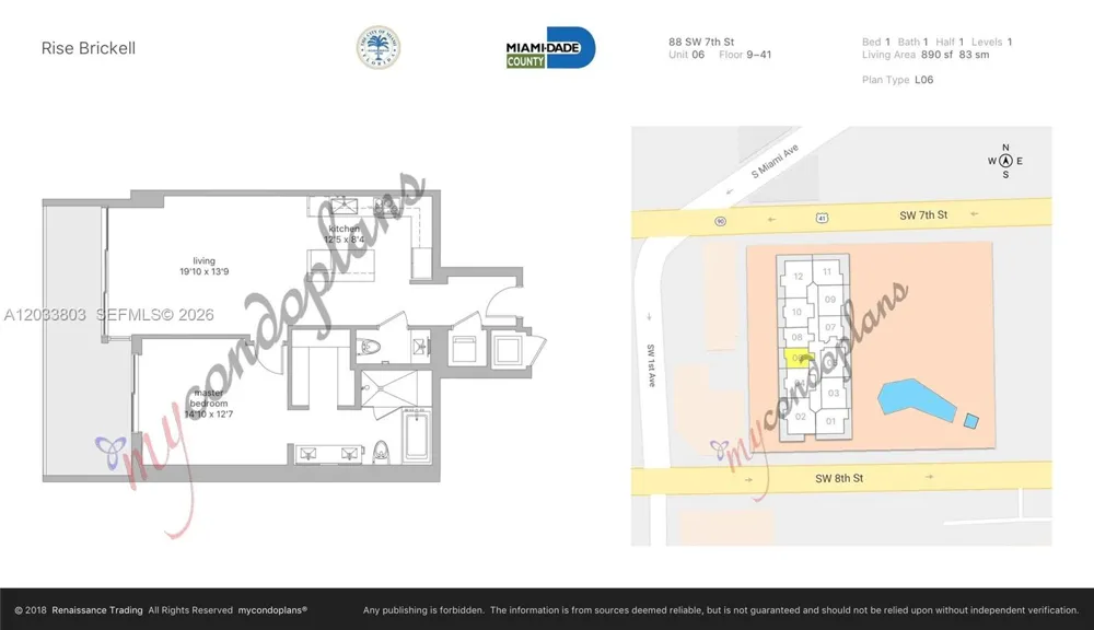 88 SW 7th St #2206 Miami, FL 33130