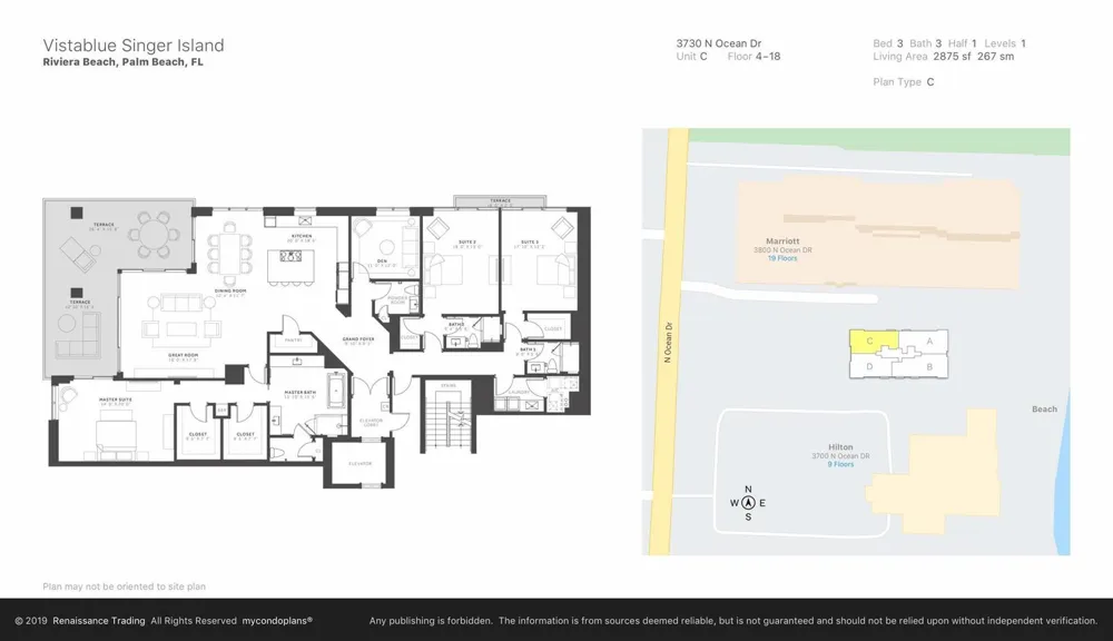 3730 Ocean Drive #12c Singer Island, FL 33404