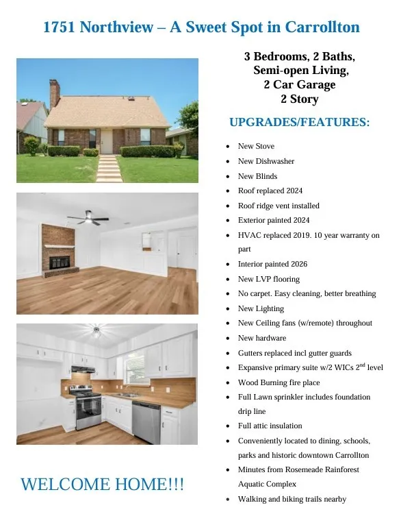 1751 Northview Carrollton, TX 75007