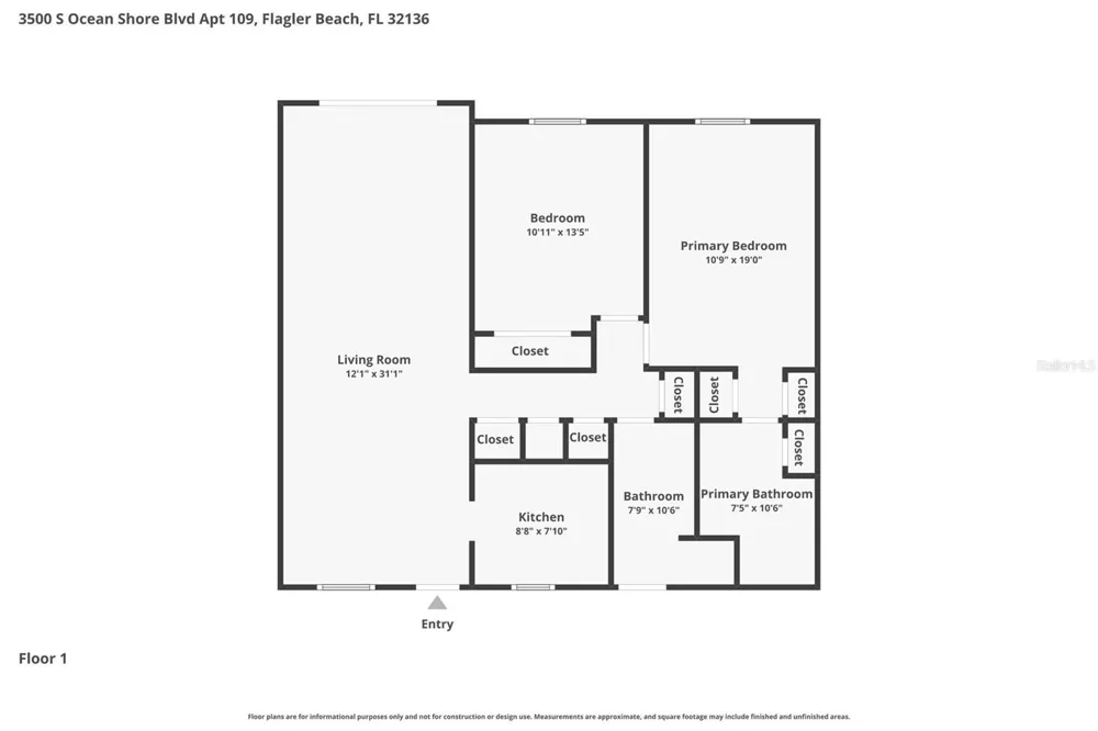 3500 S OCEAN SHORE BOULEVARD #109 Flagler Beach, FL 32136