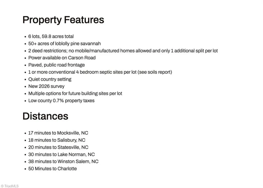 0 Carson Road Cleveland, NC 27013