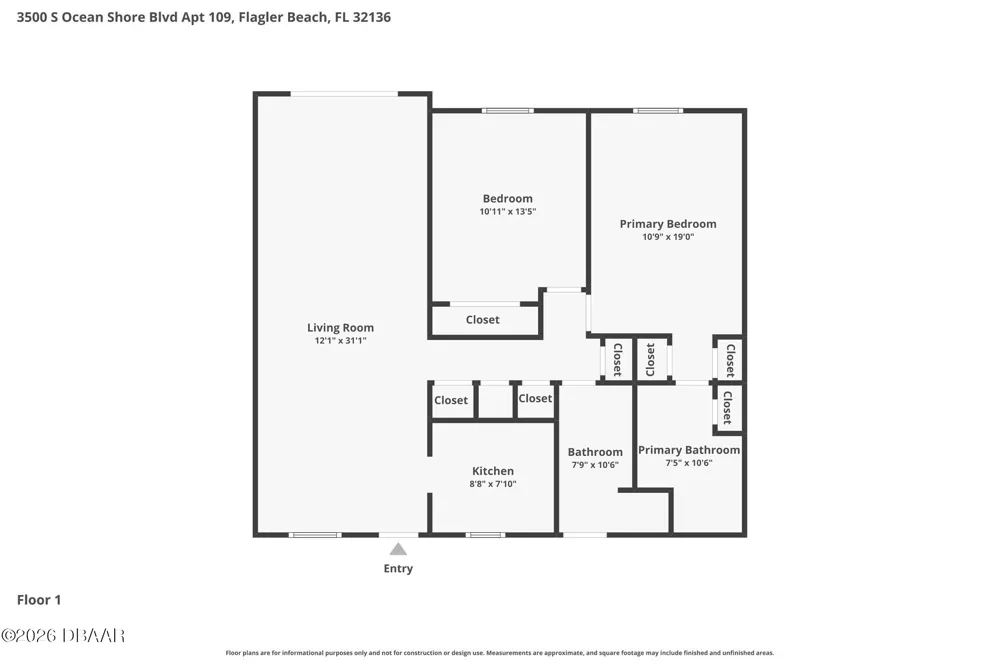 3500 S Ocean Shore Boulevard #109 Flagler Beach, FL 32136