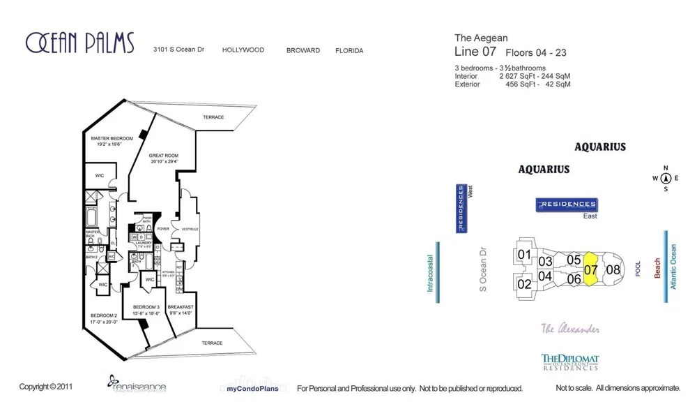 3101 S Ocean Drive #1807 Hollywood, FL 33019