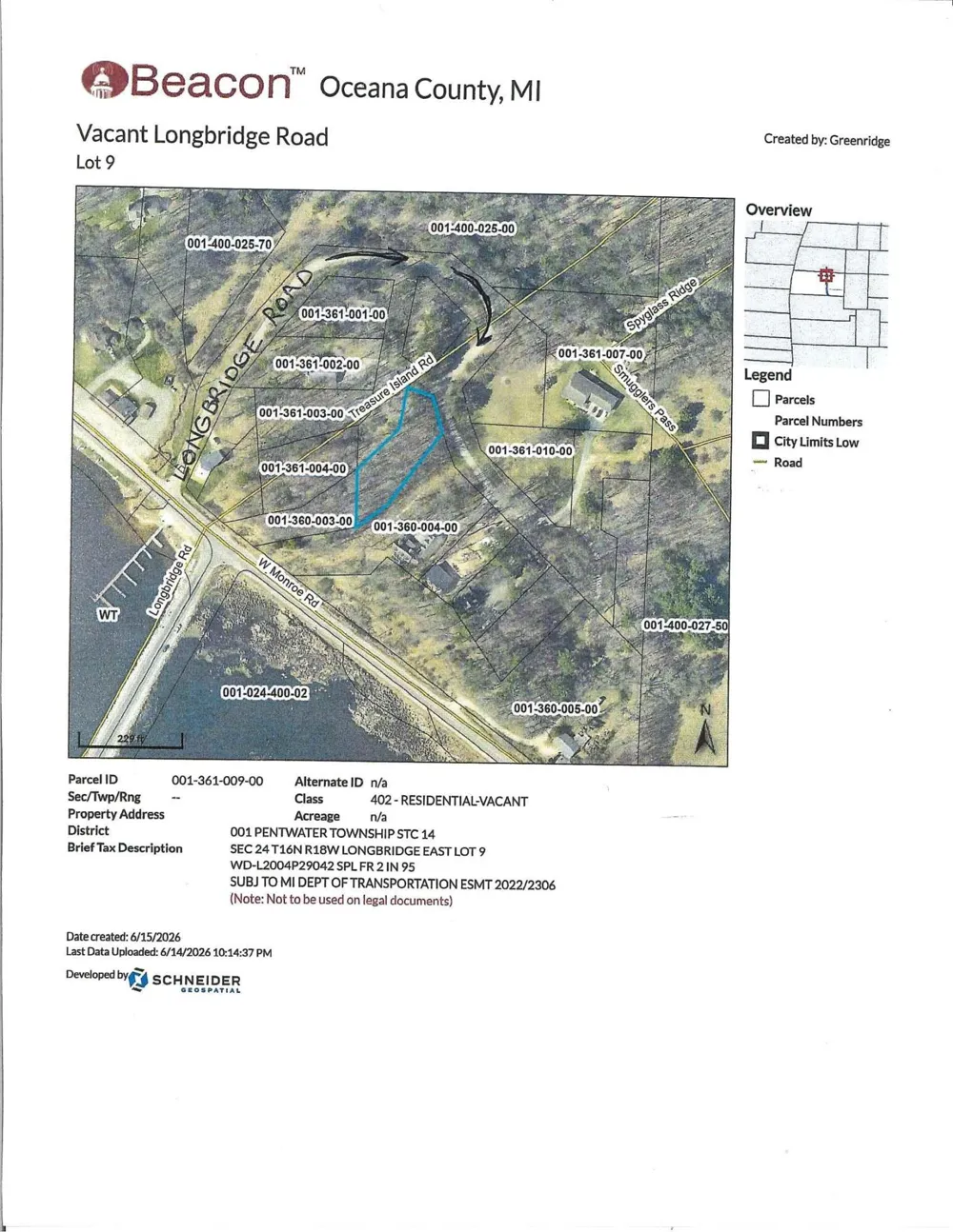 Longbridge Road Pentwater, MI 49449