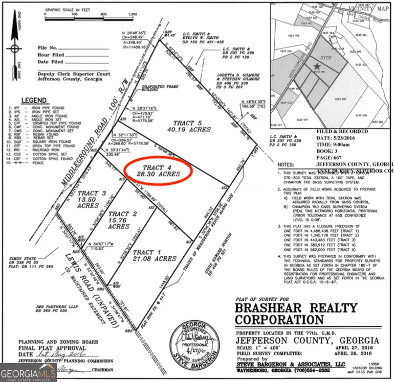 0A Middle Ground RD Louisville, GA 30434