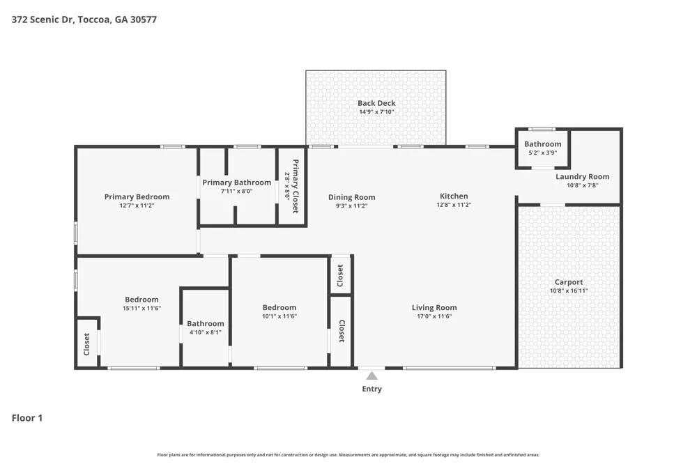 372 Scenic DR Toccoa, GA 30577