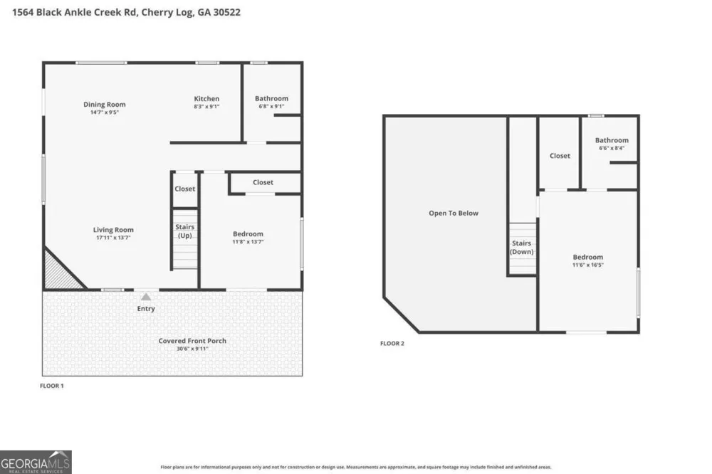 1564 Black Ankle Creek RD Cherry Log, GA 30522
