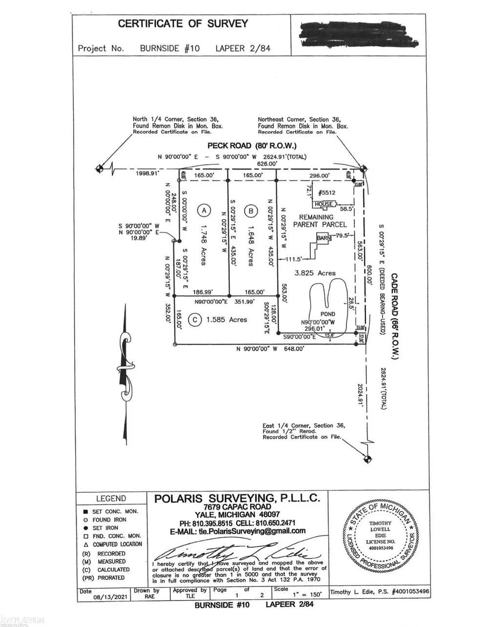Cade Road Burnside Township, MI 48416