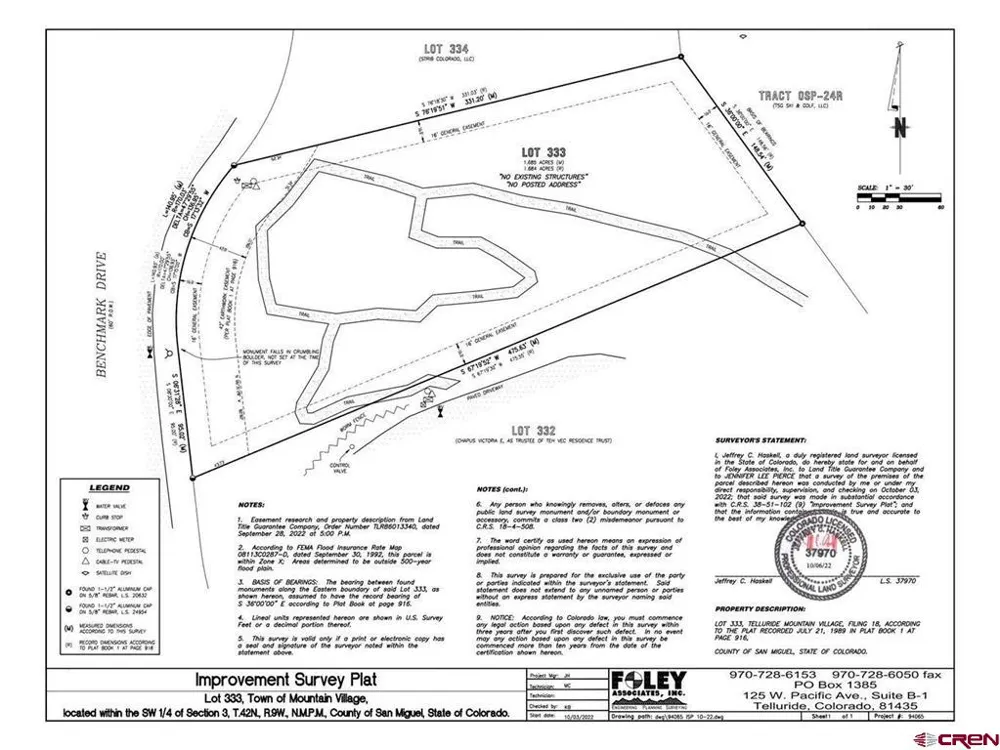 Lot 333 Benchmark Drive Mountain Village, CO 81435