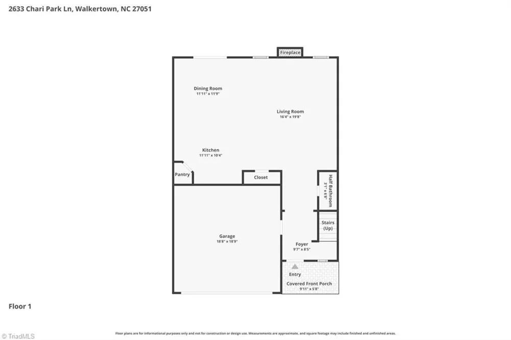 2633 Chari Park Lane Walkertown, NC 27051