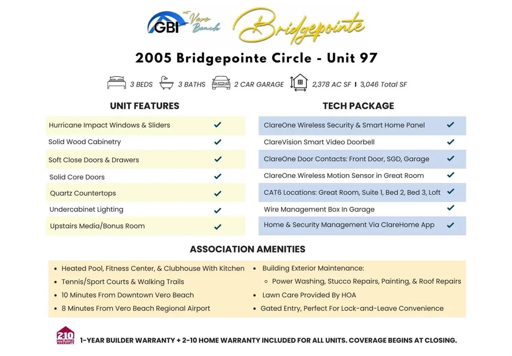 2005 Bridgepointe Circle #97 Vero Beach, FL 32967