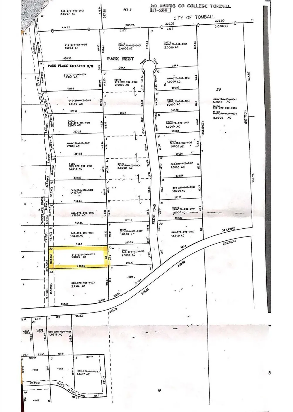 Park Place Drive Tomball, TX 77377