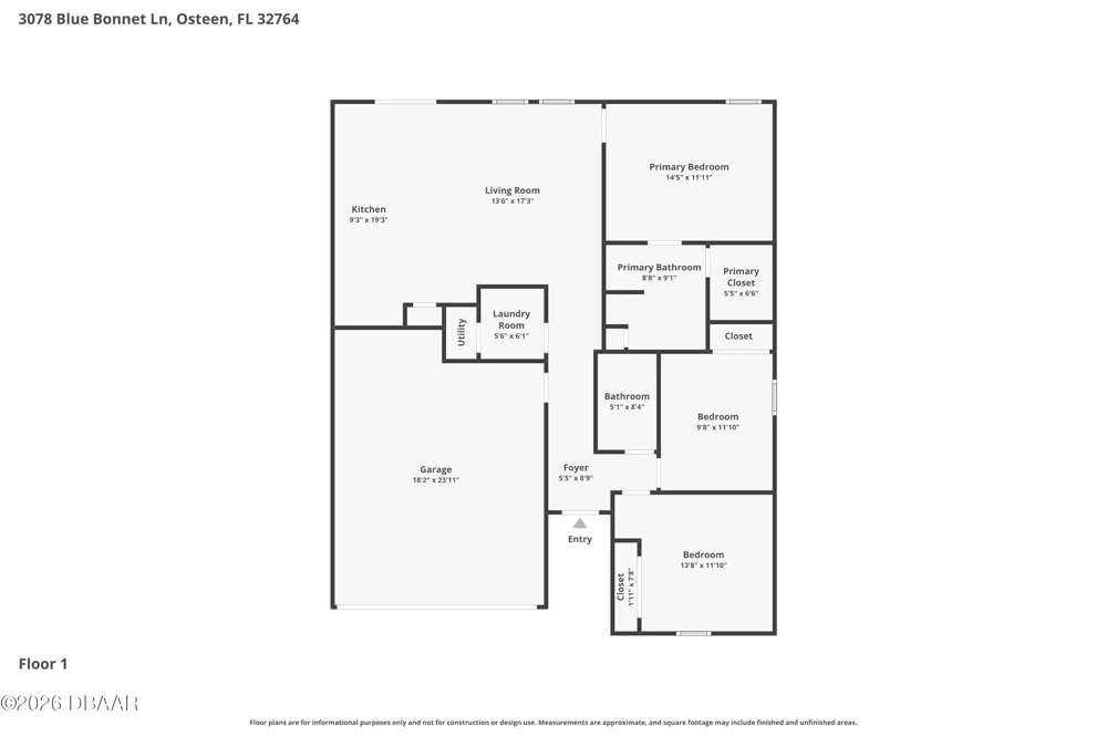 3078 Blue Bonnet Lane Osteen, FL 32764