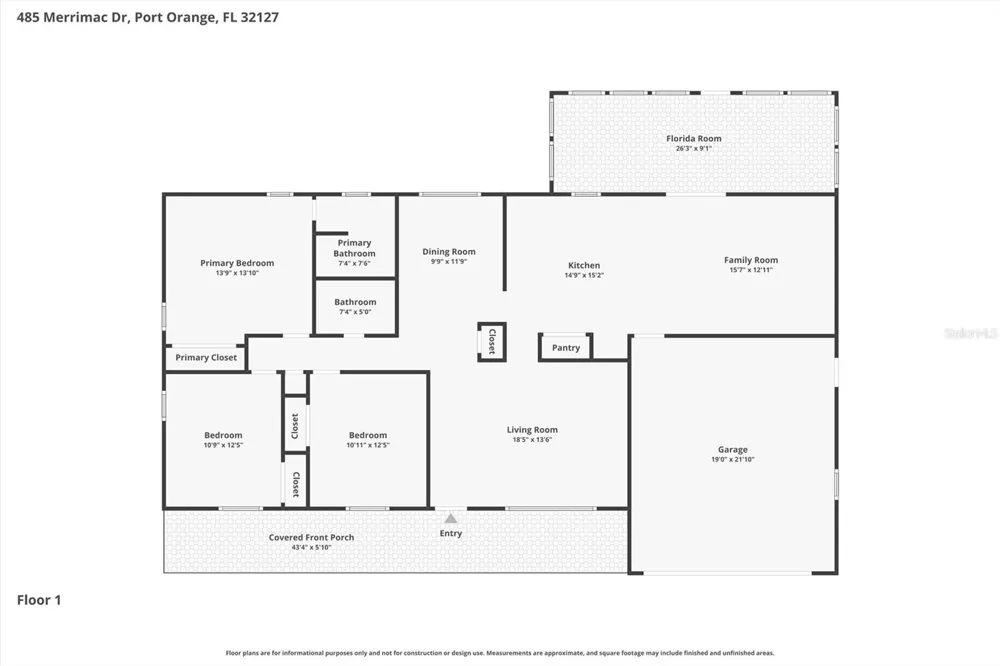 485 MERRIMAC DRIVE Port Orange, FL 32127