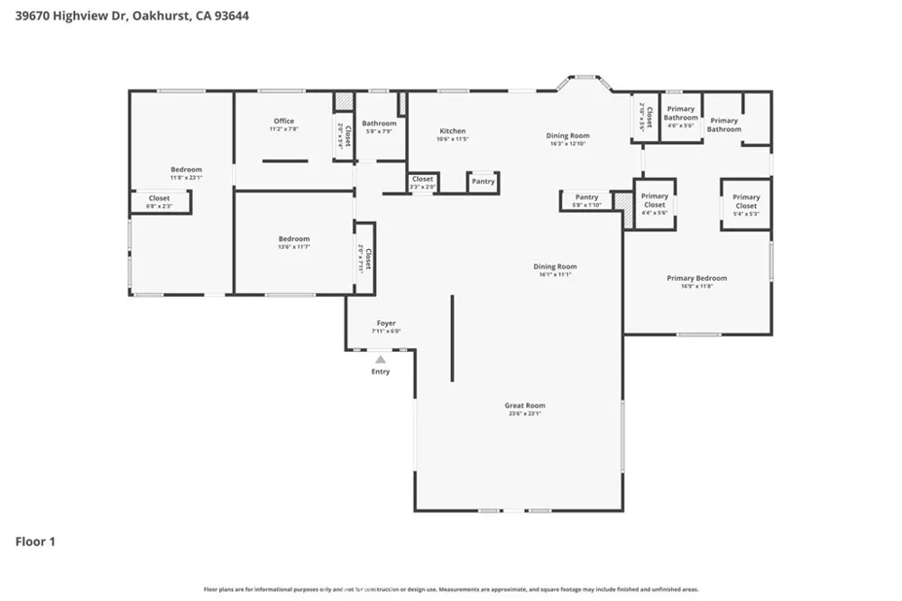 39670 Highview Oakhurst, CA 93644