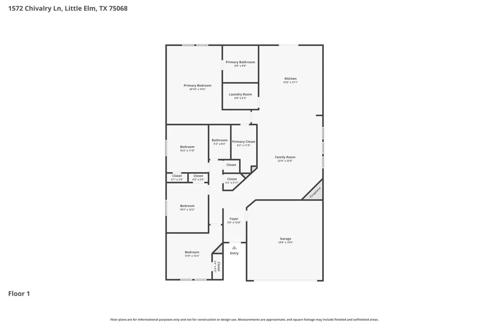 1572 Chivalry Lane Little Elm, TX 75068