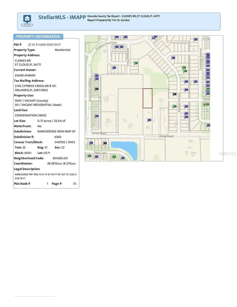 0 JONES ROAD St Cloud, FL 34771