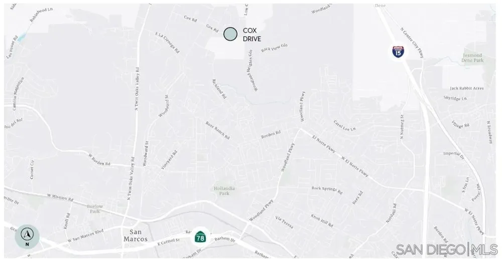 Cox Rd. San Marcos, CA 92069