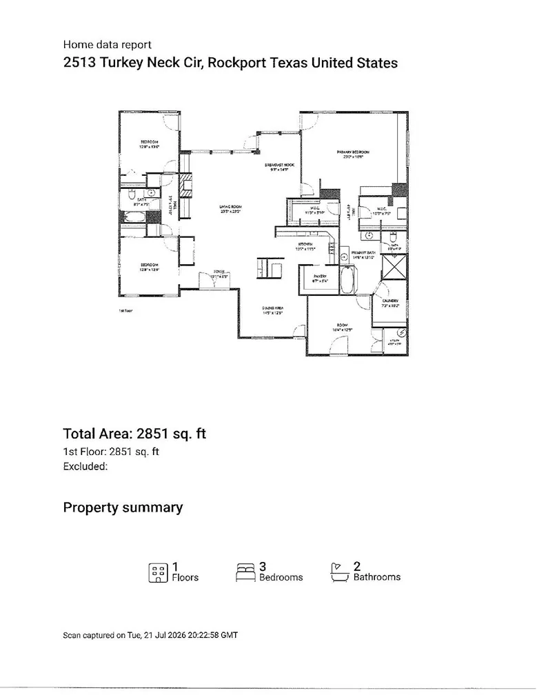 2513 Turkey Neck Cir Rockport, TX 78382