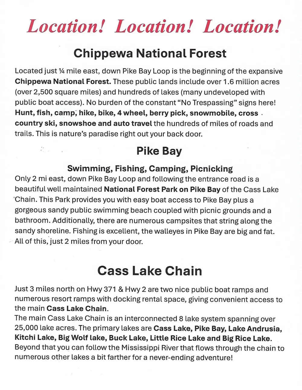 13255 Pike Bay Loop NW Cass Lake, MN 56633