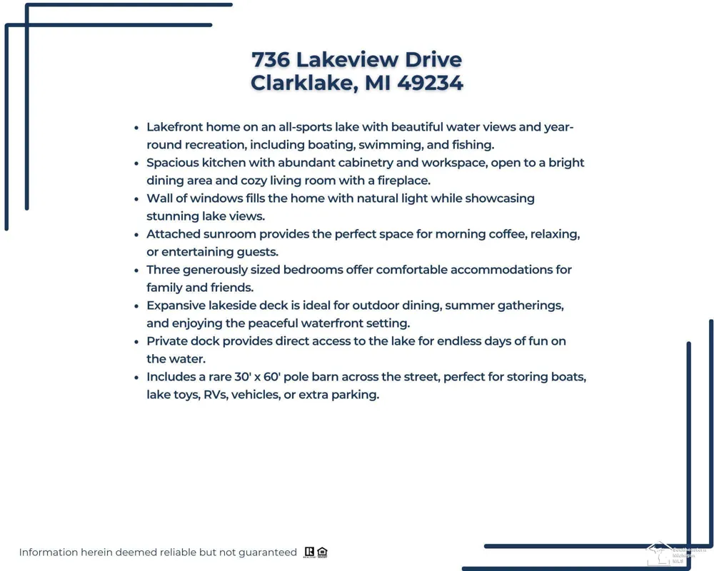 736 Lakeview Drive Columbia Township, MI 49234