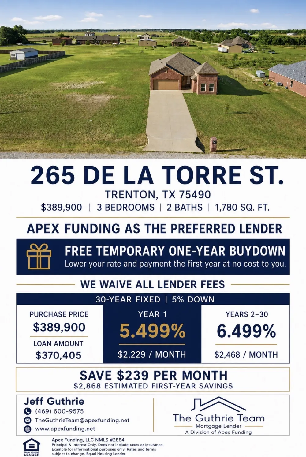 265 Delatorre Street Trenton, TX 75490