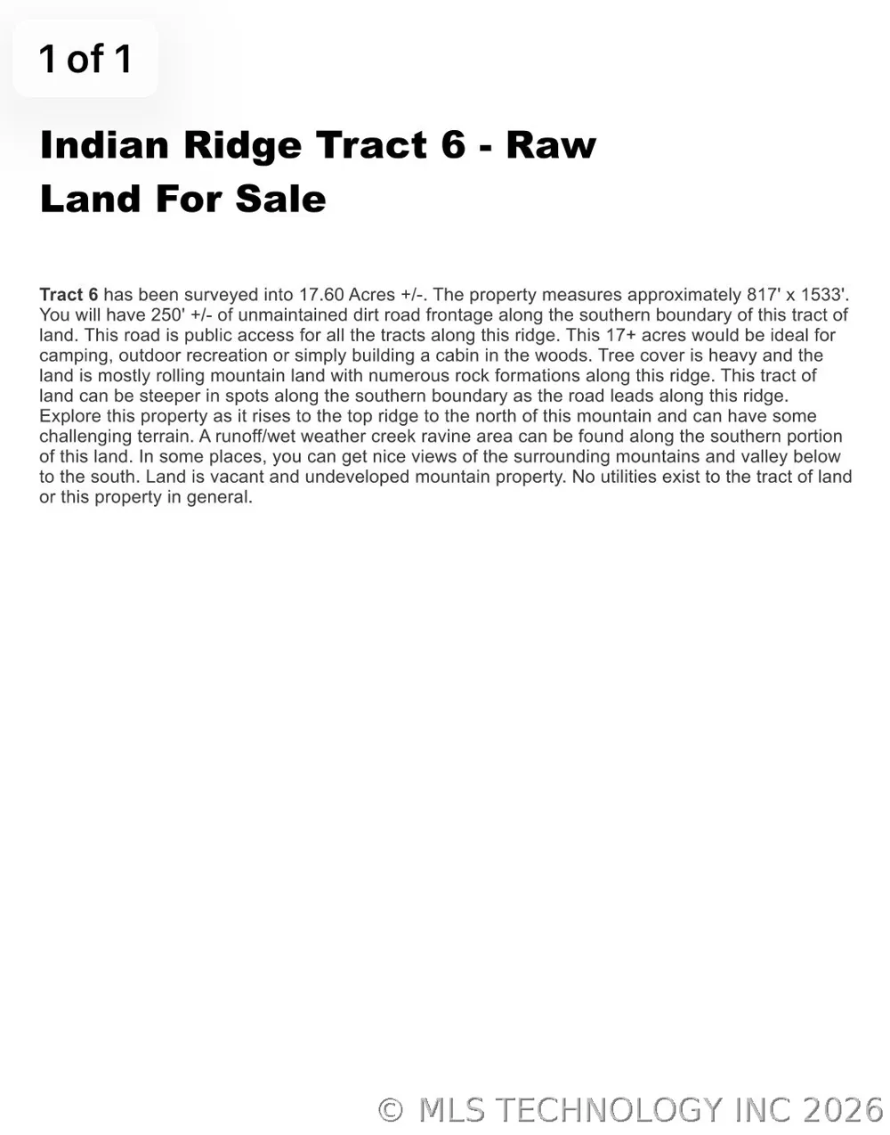 Indian Ridge Pittsburg, OK 74560