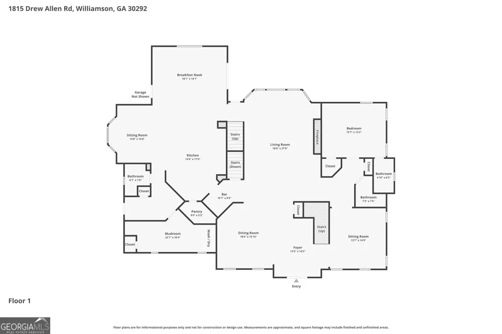1815 Drew Allen RD Williamson, GA 30292
