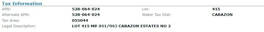 14873 RIZA Cabazon, CA 92230