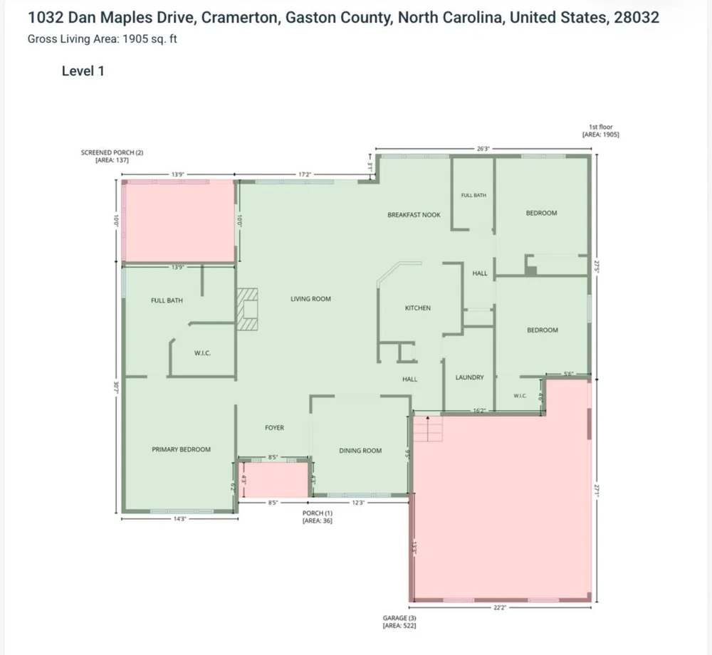 1032 Dan Maples Drive Cramerton, NC 28032