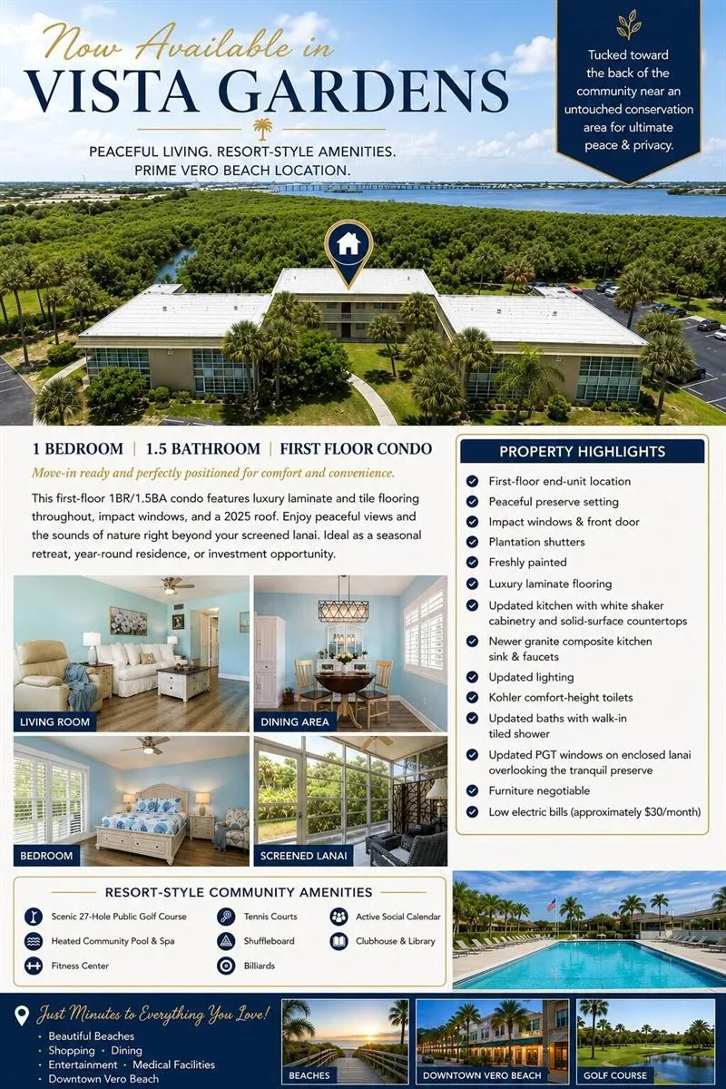 28 Vista Gardens Trail #105 Vero Beach, FL 32962