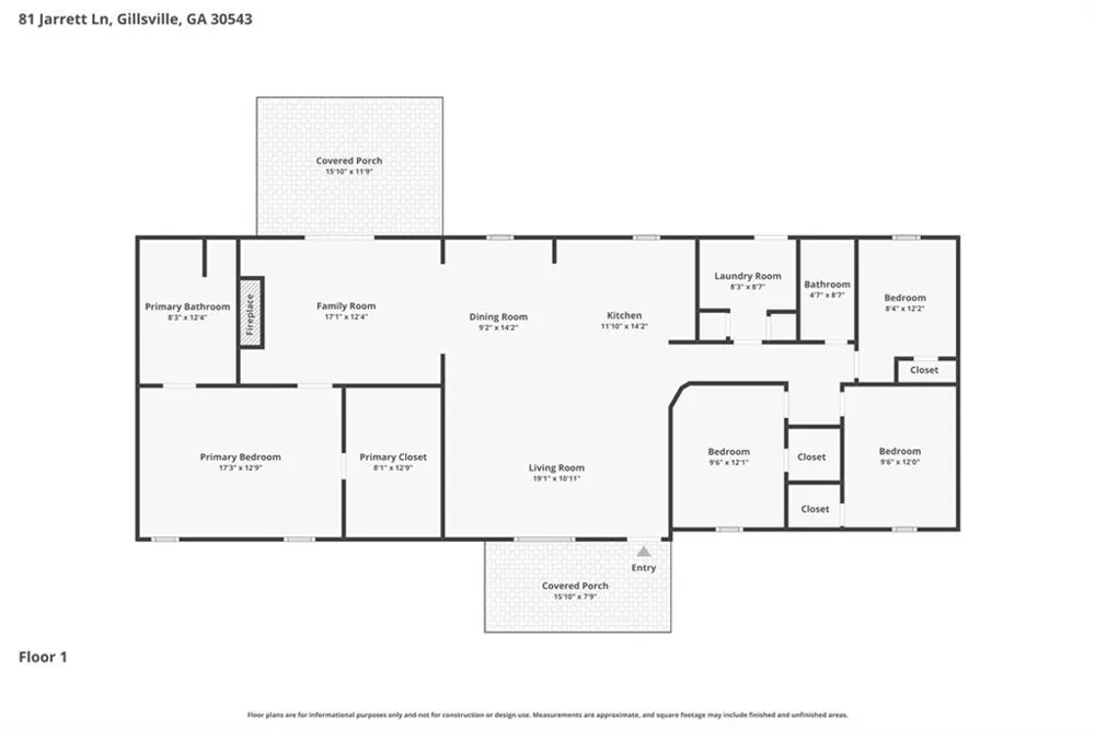 81 Jarrett Lane Gillsville, GA 30543