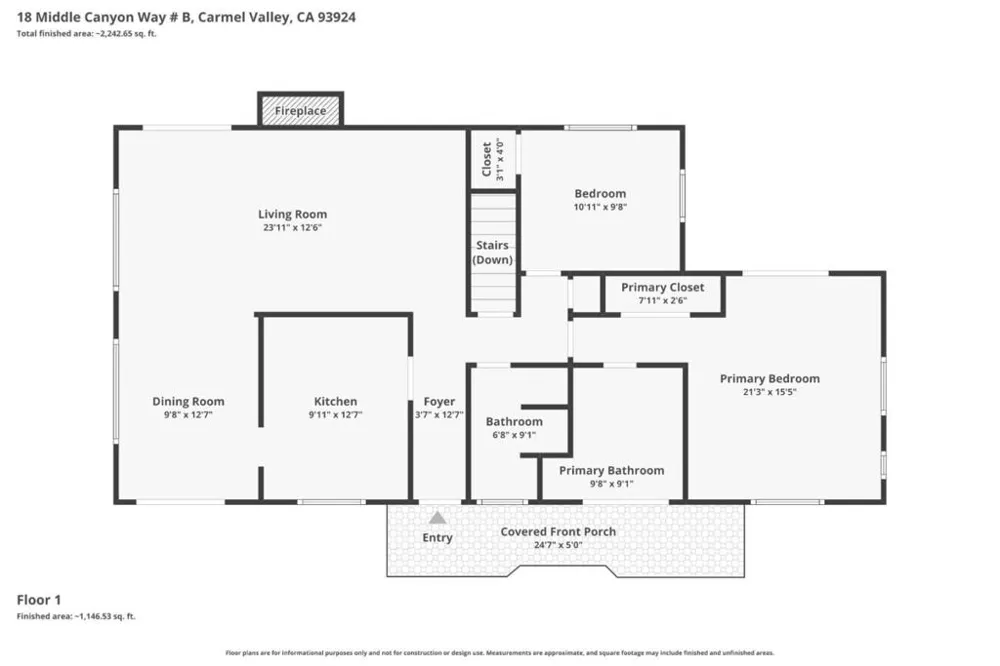 18 Middle Canyon Way #B Carmel Valley, CA 93924