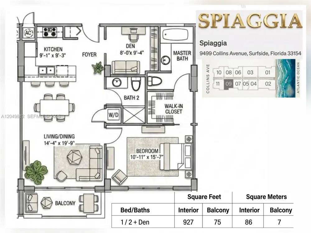 9499 Collins Ave #1009 Surfside, FL 33154